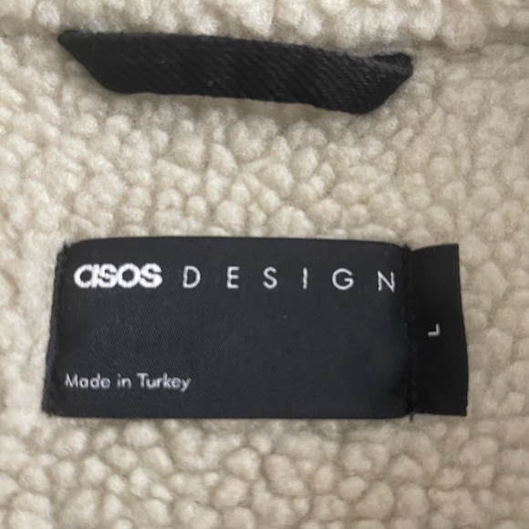 Black Denim Sherpa Jacket - Picture 3 of 4